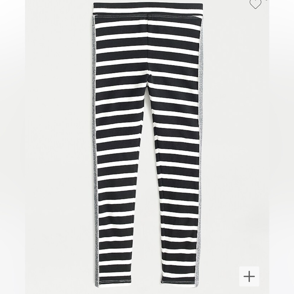 CREWCUTS Girls' everyday leggings with glitter tuxedo stripe